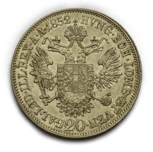 20 Krejcar Františka Josefa I. 1852 C – Hlava doleva