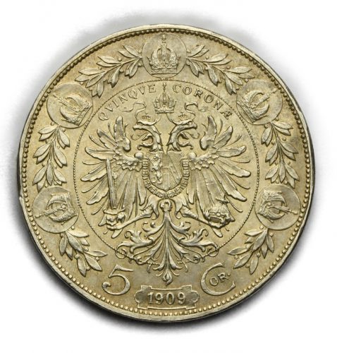 5 Koruna Františka Josefa I. 1909 Marshall