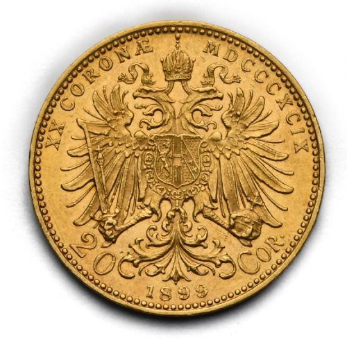 20 Koruna Františka Josefa I. 1899 bz