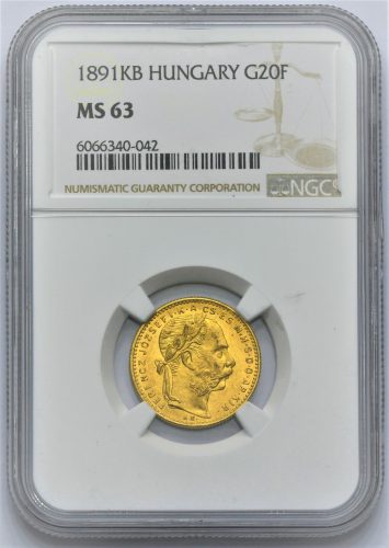 8 Zlatník Františka Josefa I. 1891 KB – Se znakem Fiume
