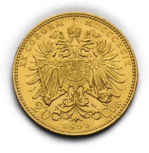 20 Koruna Františka Josefa I. 1899 bz