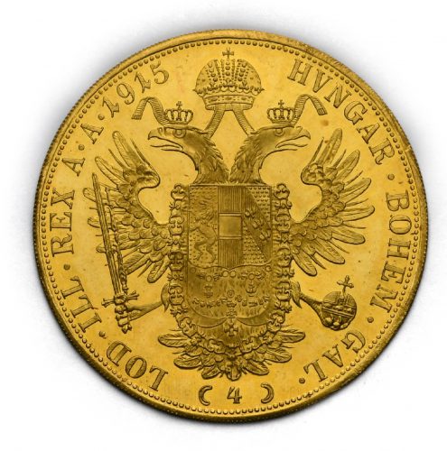 4 Dukát Františka Josefa I. 1915 – Původní ražba