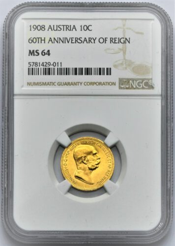 10 Koruna František Josef I. 1908 – 60. Výročí vlády