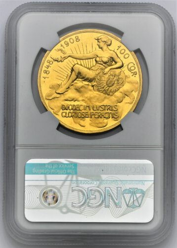 100 Koruna 1908 – 60. Výročí Vlády Františka Josefa I.