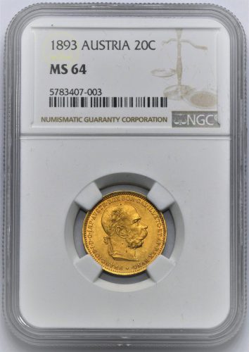 20 Koruna František Josef I. 1893