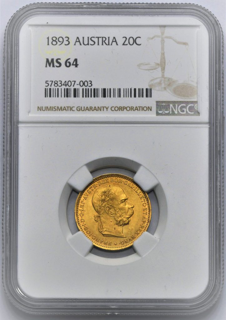 20 Koruna František Josef I. 1893