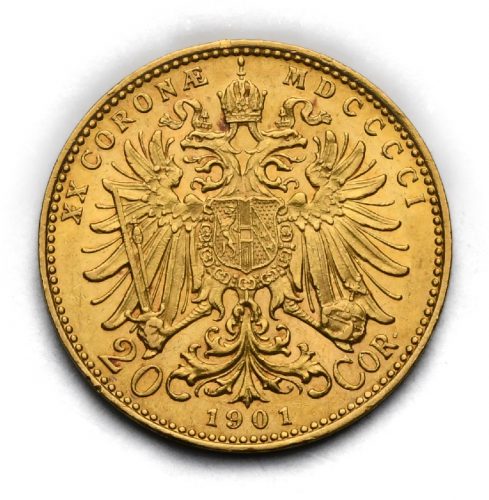 20 Koruna Františka Josefa I. 1901 bz
