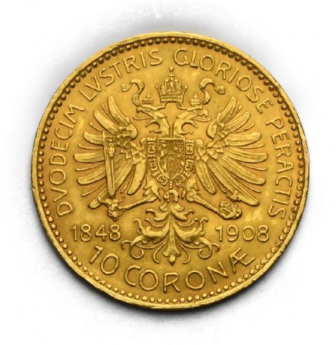 10 Koruna 1908 – 60. Výročí Vlády Františka Josefa I.