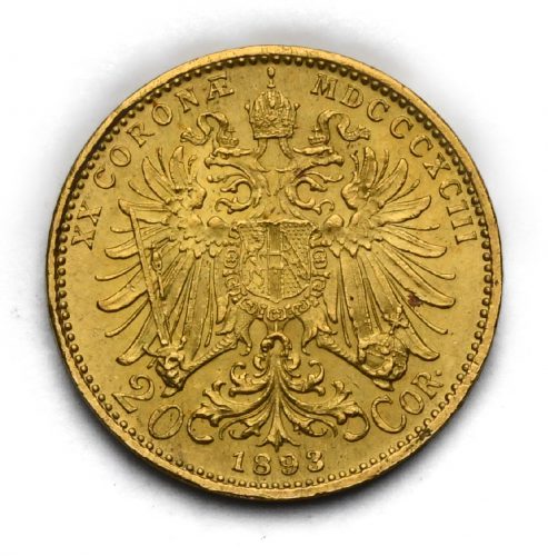 20 Koruna František Josef I. 1893 bz