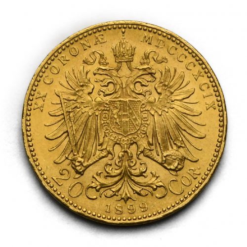20 Koruna Františka Josefa I. 1899 bz