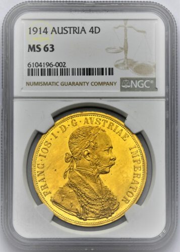 4 Dukát František Josef I. 1914