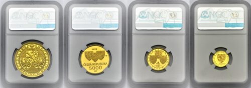 Kompletní sada Zlatých mincí Karel IV. 1999 PROOF
