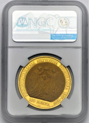 100 Koruna František Josef I. 1907 – 40. výročí korunovace