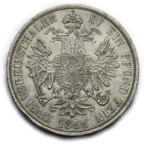 Spolkový 2 Tolar František Josef I. 1866 A