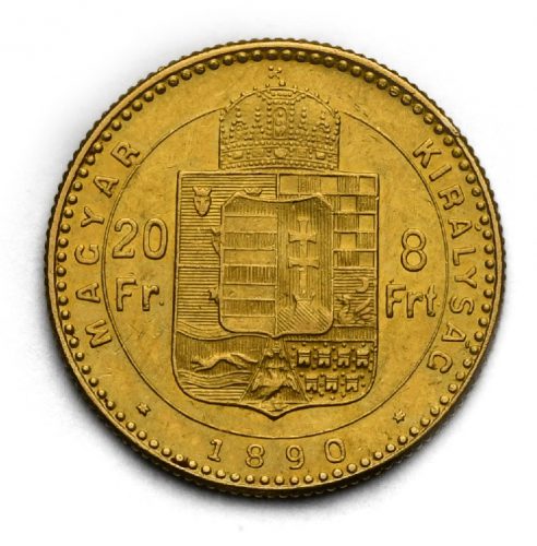 8 Zlatník Františka Josefa I. 1890 KB – Se znakem Fiume
