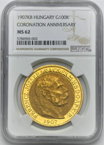 100 Koruna František Josef I. 1907 – 40. výročí korunovace