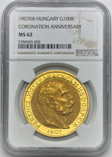 100 Koruna František Josef I. 1907 – 40. výročí korunovace