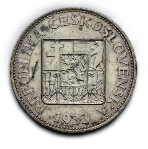 Stříbrná 10 Koruna (10 Kč) 1933