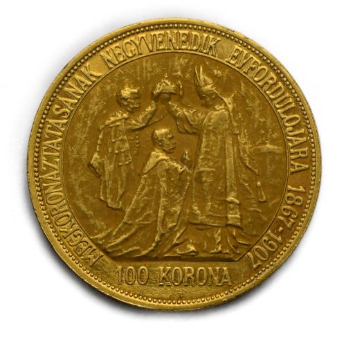 100 Koruna František Josef I. 1907 – 40. výročí korunovace