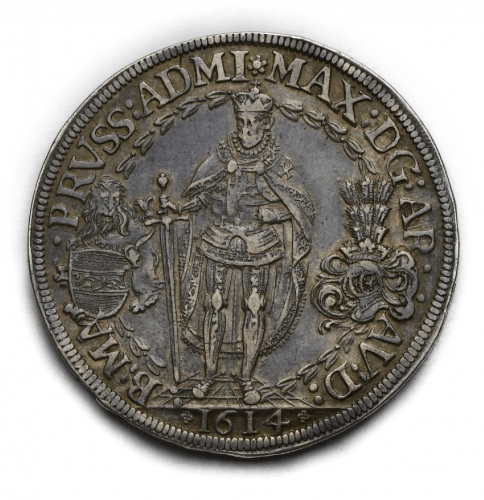 2 Tolar 1614 – Maximilian Velmistrem Řádu Německých Rytířů