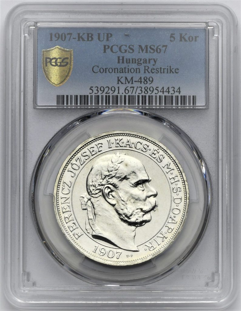 5 Koruna František Josef I. 1907 – 40. výročí korunovace ARTEX