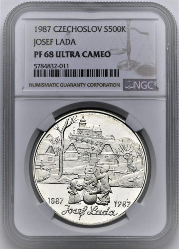 500 Koruna 1987 Josef Lada Proof