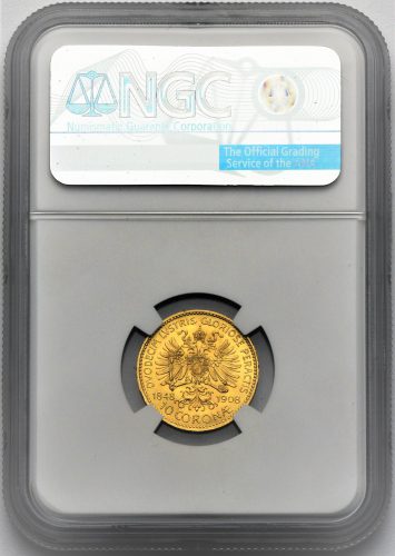 10 Koruna 1908 – 60. Výročí Vlády Františka Josefa I.