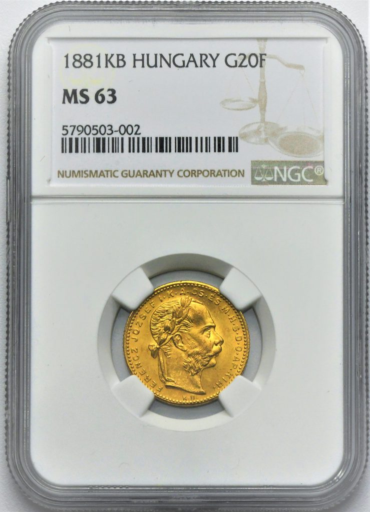 8 Zlatník František Josef I. 1881 KB