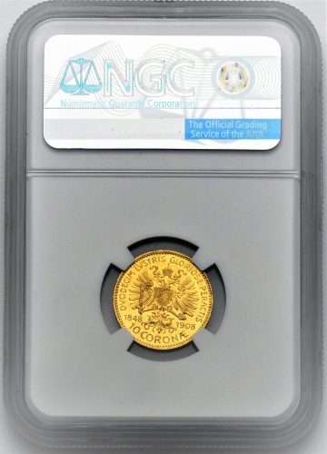 10 Koruna 1908 – 60. Výročí Vlády Františka Josefa I.