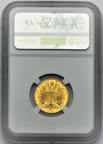 20 Koruna František Josef I. 1909 Schwartz