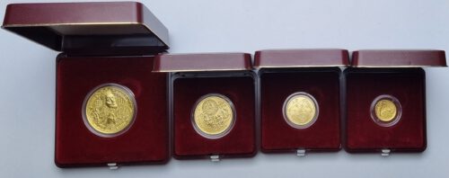 Kompletní sada Zlatých mincí Karel IV. 1998 BK