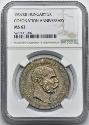 5 Koruna František Josef I. 1907 – 40. výročí korunovace