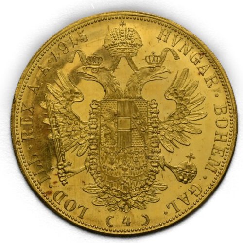 4 Dukát Františka Josefa I. 1915 – Původní ražba