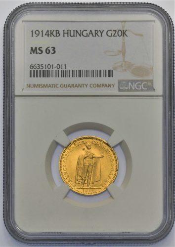 20 Koruna Františka Josefa I. 1914 KB