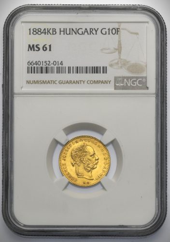 4 Forint František Josef I. 1884 KB