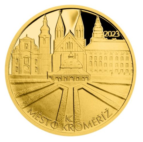 Zlatá mince 5000 Kč 2023 Kroměříž proof