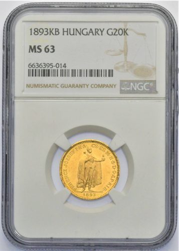 20 Koruna Františka Josefa I. 1893 KB