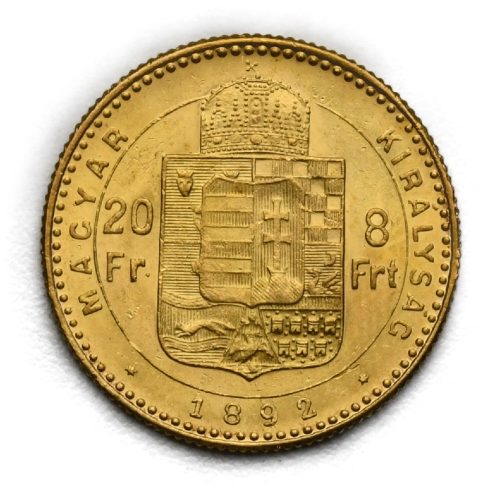 8 Zlatník František Josef I. 1892 KB – Se znakem Fiume