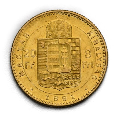 8 Zlatník František Josef I. 1891 KB – Se znakem Fiume