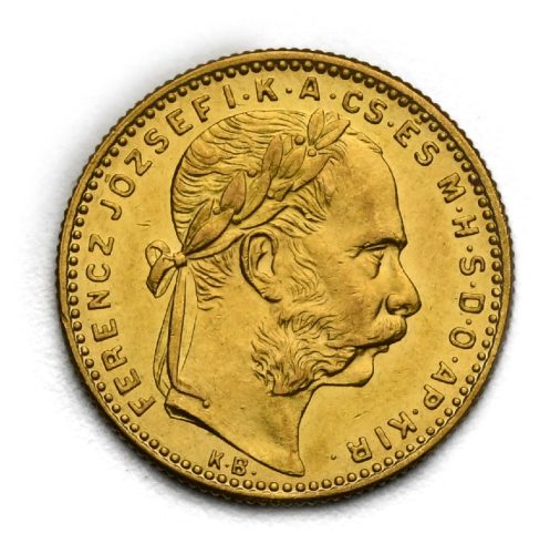 8 Zlatník František Josef I. 1892 KB – Se znakem Fiume