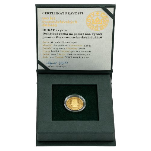 Zlatý dukát sv. Václava 2023 proof