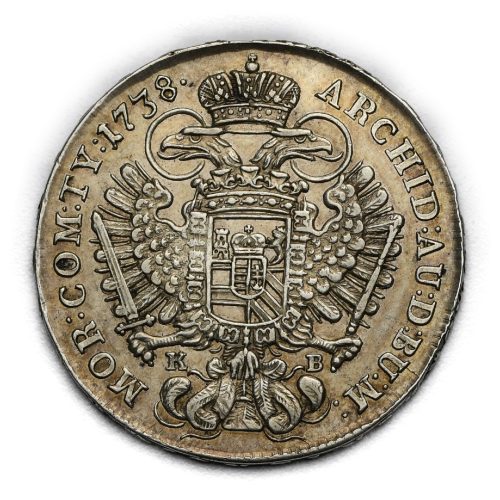 1/2 Tolar Karel VI. 1738 KB
