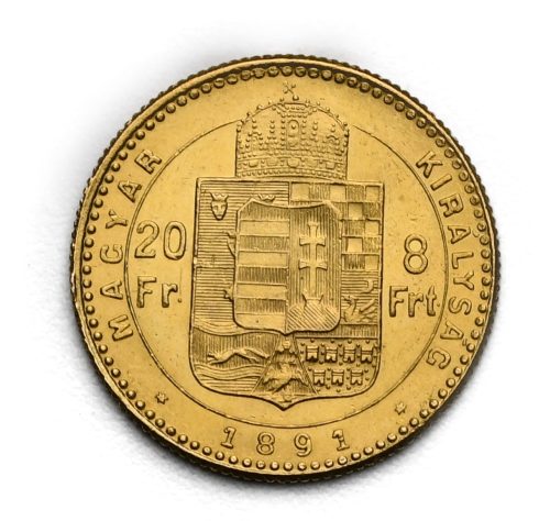 8 Zlatník František Josef I. 1891 KB – Se znakem Fiume