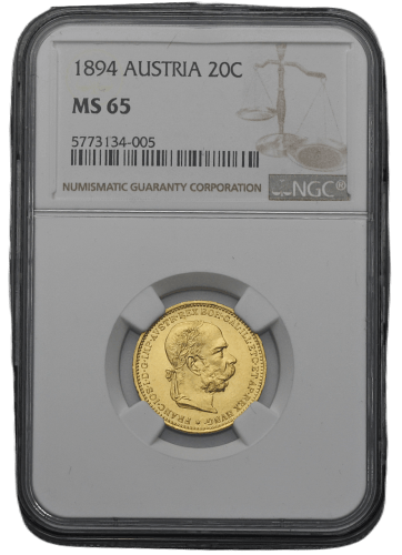 20 Koruna František Josef I. 1894 bz