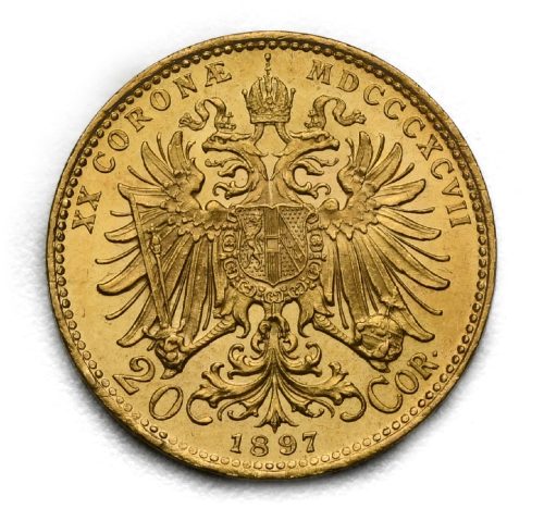 20 Koruna František Josef I. 1897 bz