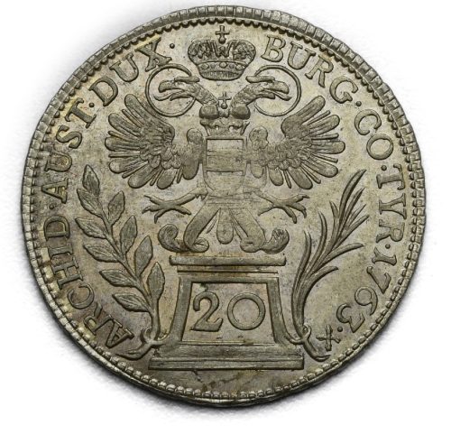 20 Krejcar Marie Terezie 1763 Vídeň